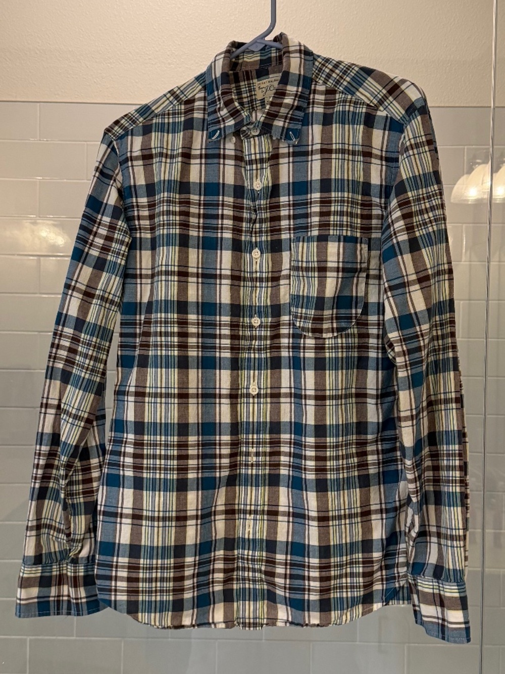 J. Crew Indian Madras Shirt Size Medium
